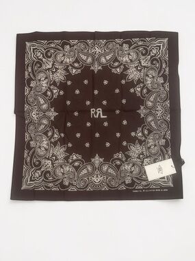 RRL Paisley Bandana Scarf in Brown nwt